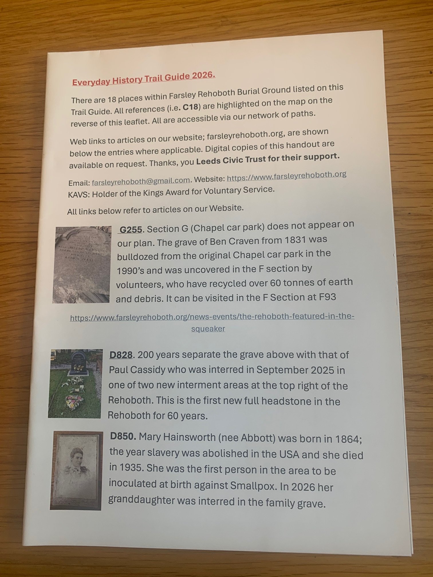 Our new Everyday History Trail Guide