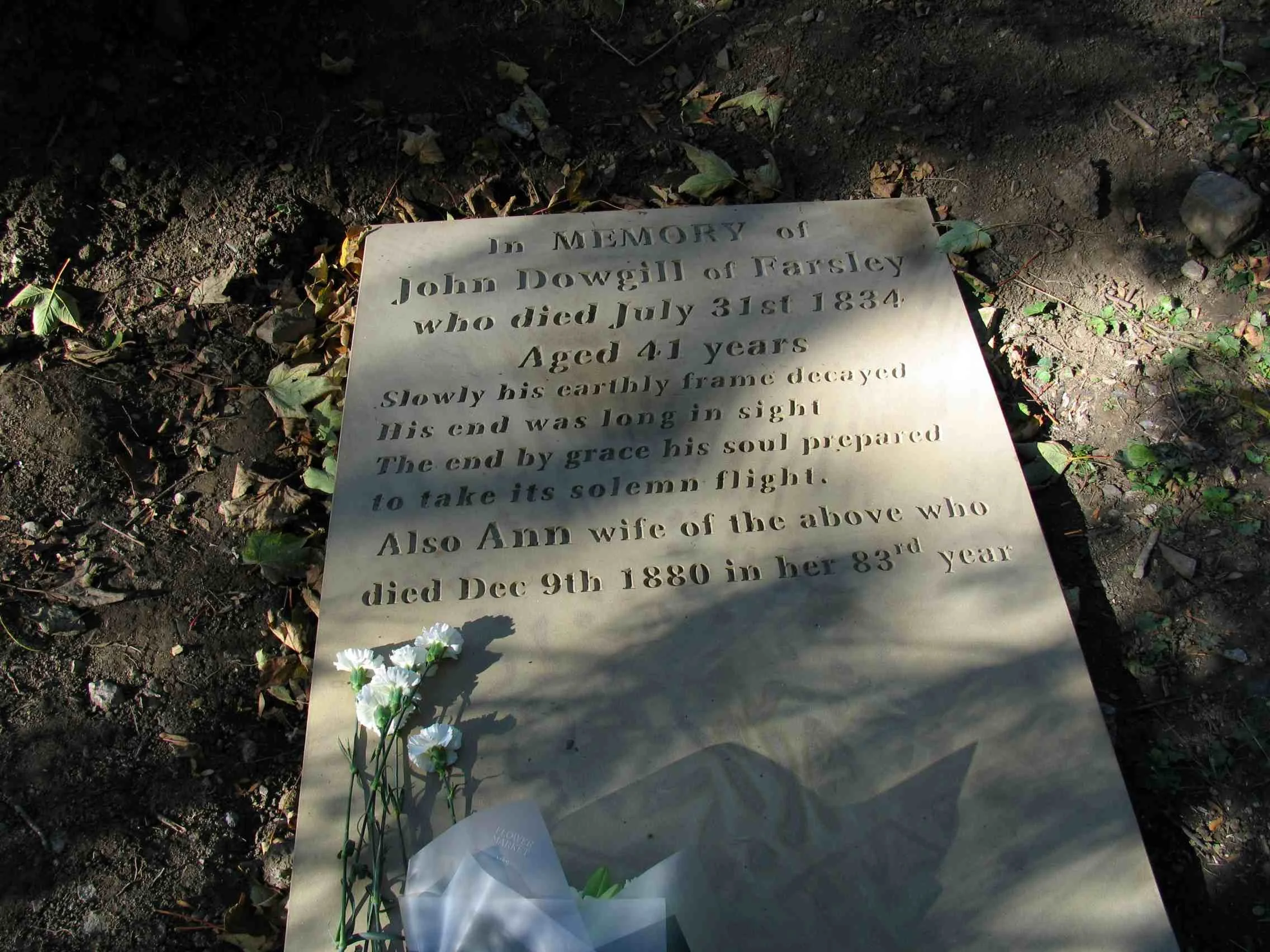 John and Ann Dowgill Grave Restoration