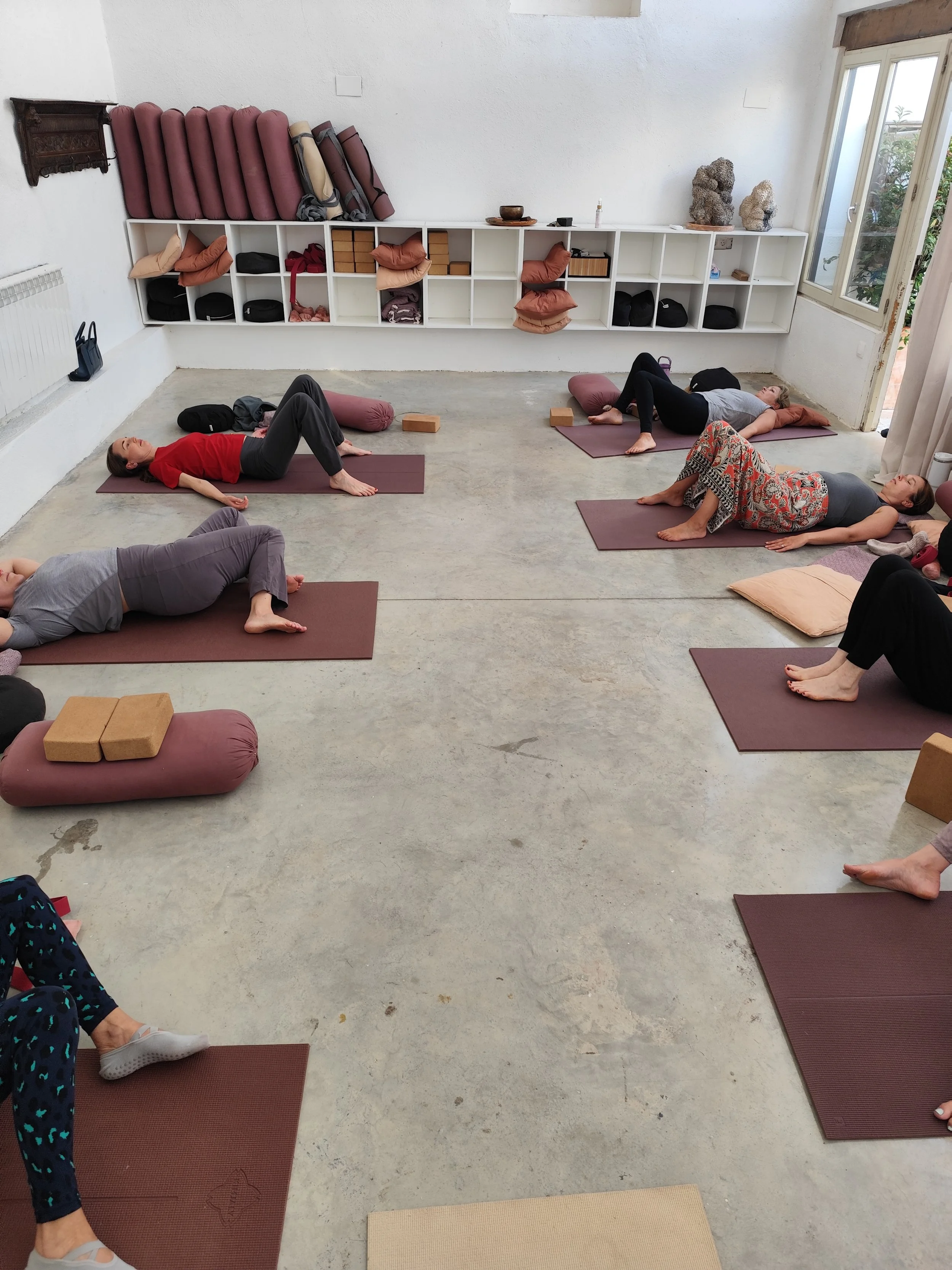 Yoga studio at Soul farm Mas els Igols with GetCalmer Women's Retreats
