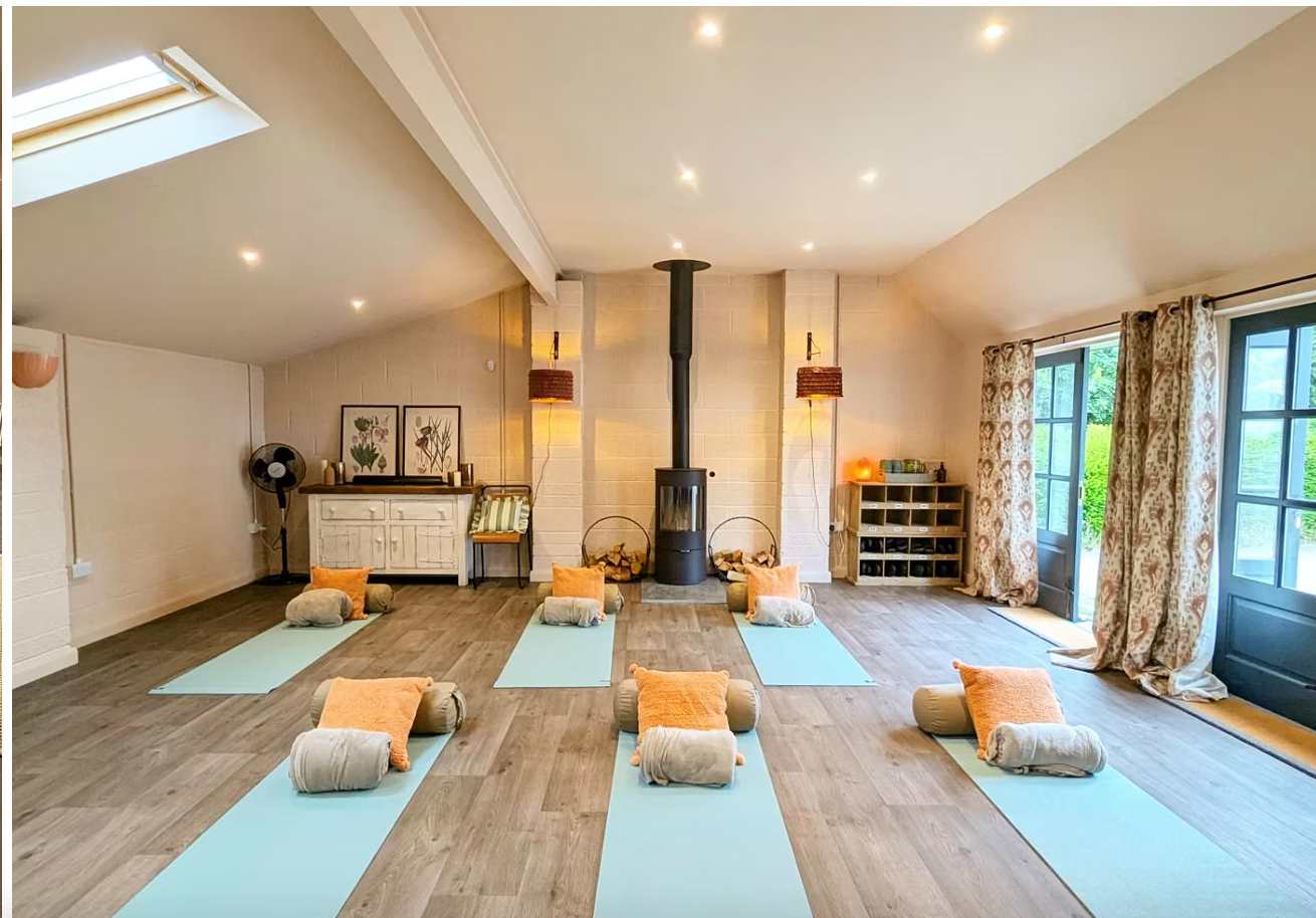 Yoga studio at Old Rectory House Somerset