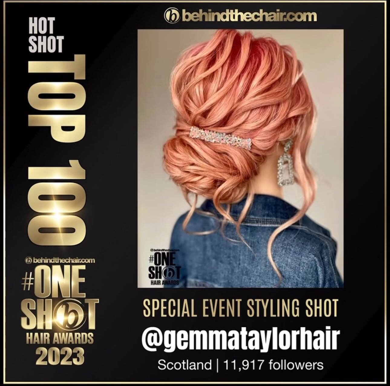 My second year submitting an entry to @oneshothairawards @behindthechair_com, and my second year being selected as one of the Top 100!❤️

Almost 5,000 stylists from around the globe entered this year, and once again I am the only Scottish selection🏴