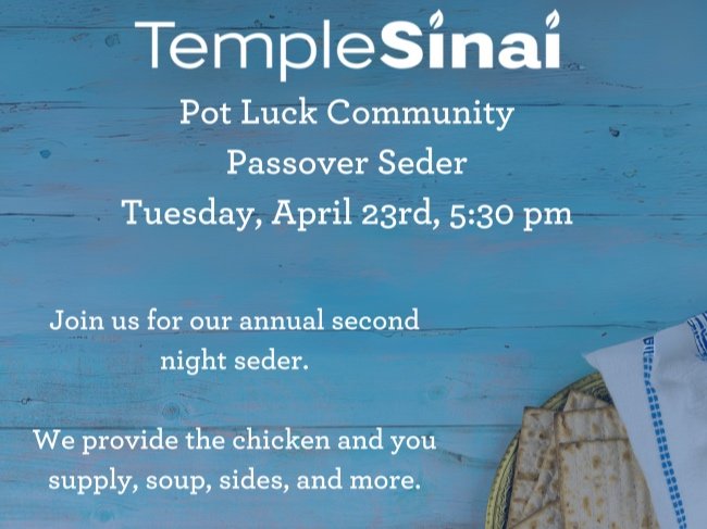 Pot Luck Community Seder