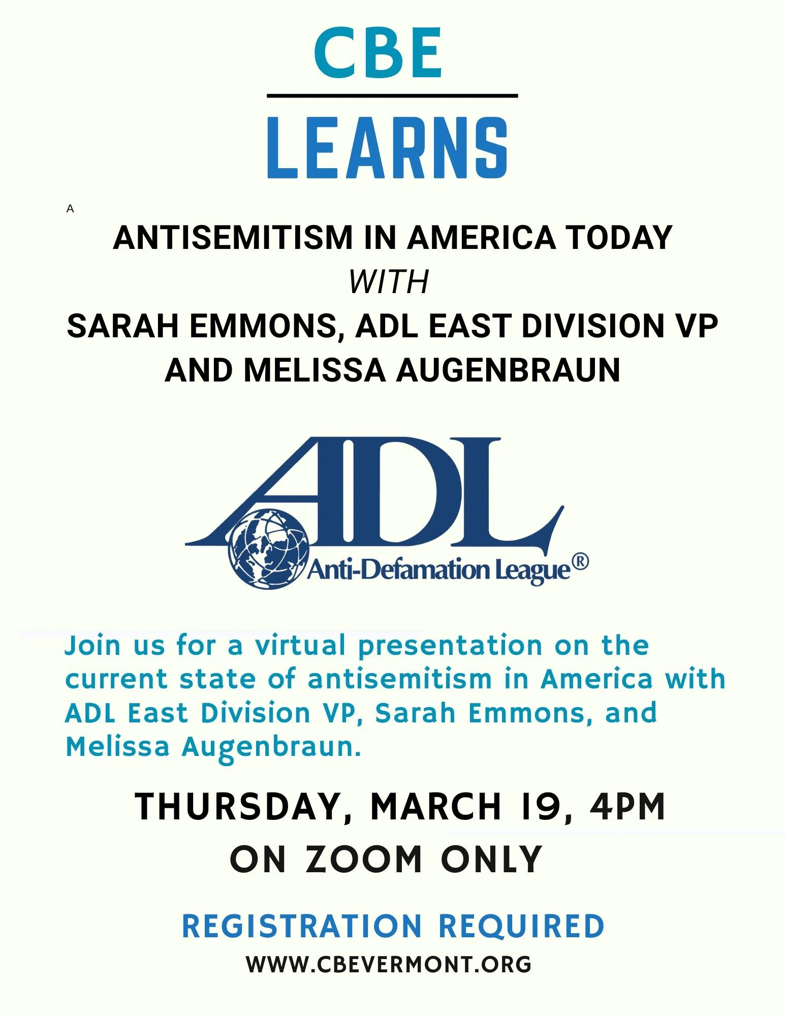 ADL Presentation with ADL East Division VP Sarah Emmons and Melissa Augenbraun
