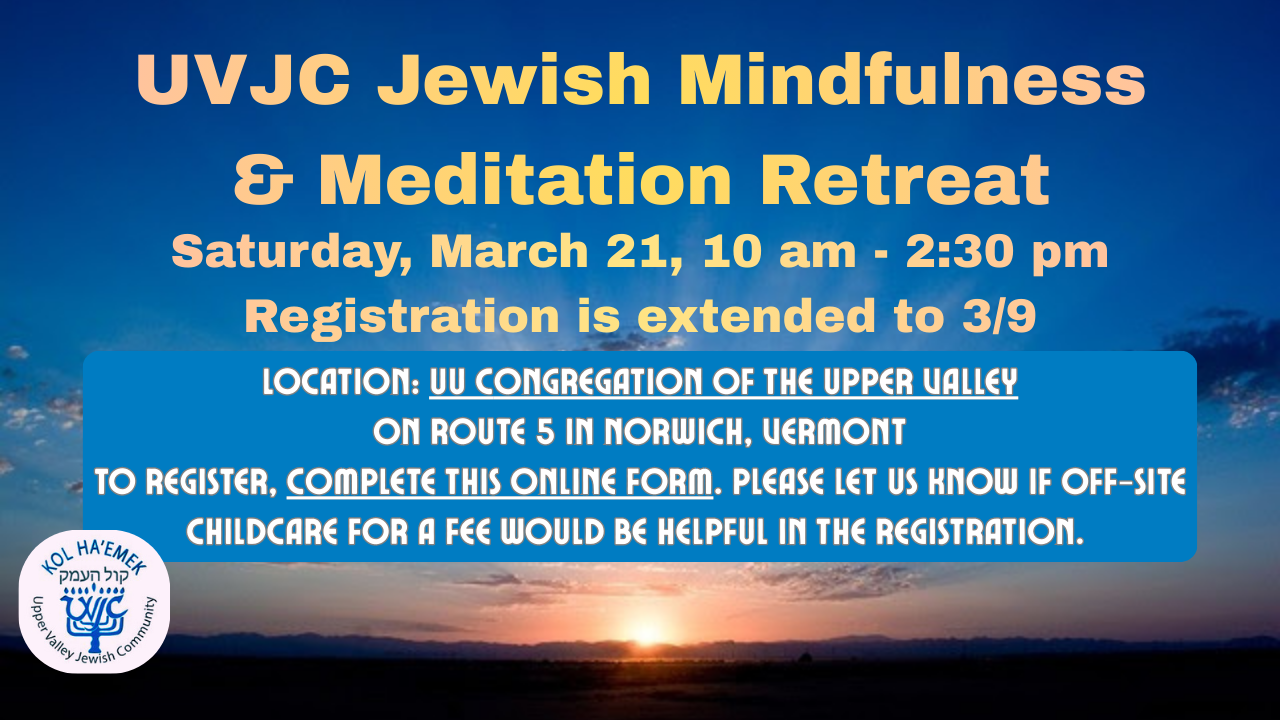 UVJC Jewish Mindfulness & Meditation Retreat