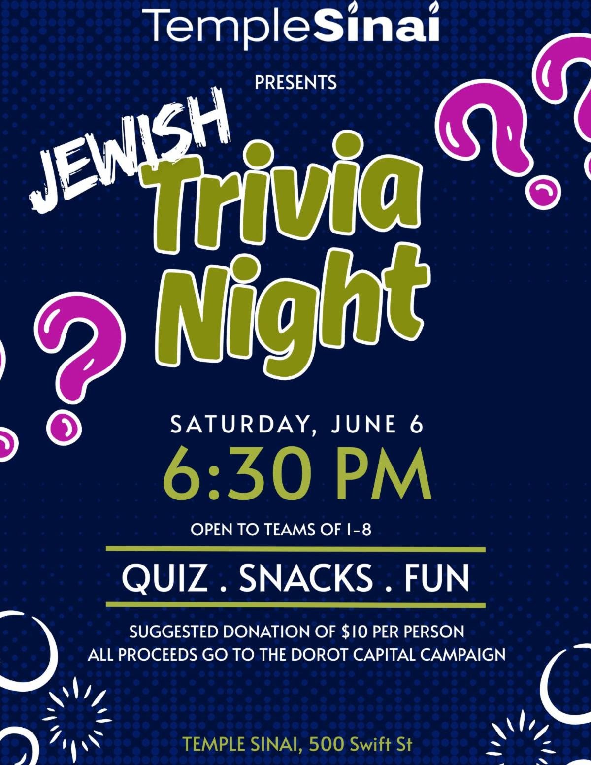 Jewish trivia night 