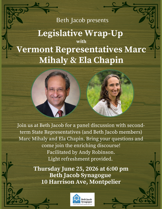Legislative Wrap-Up with Vermont Representatives Ela Chapin and Marc Mihaly