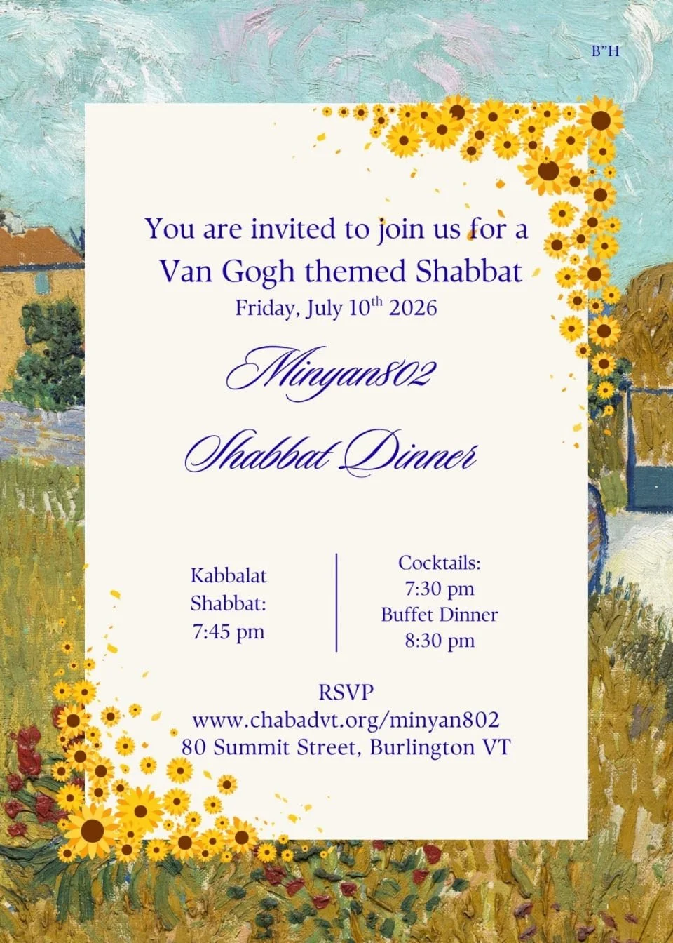 Van Gogh Shabbat by Minyan 802