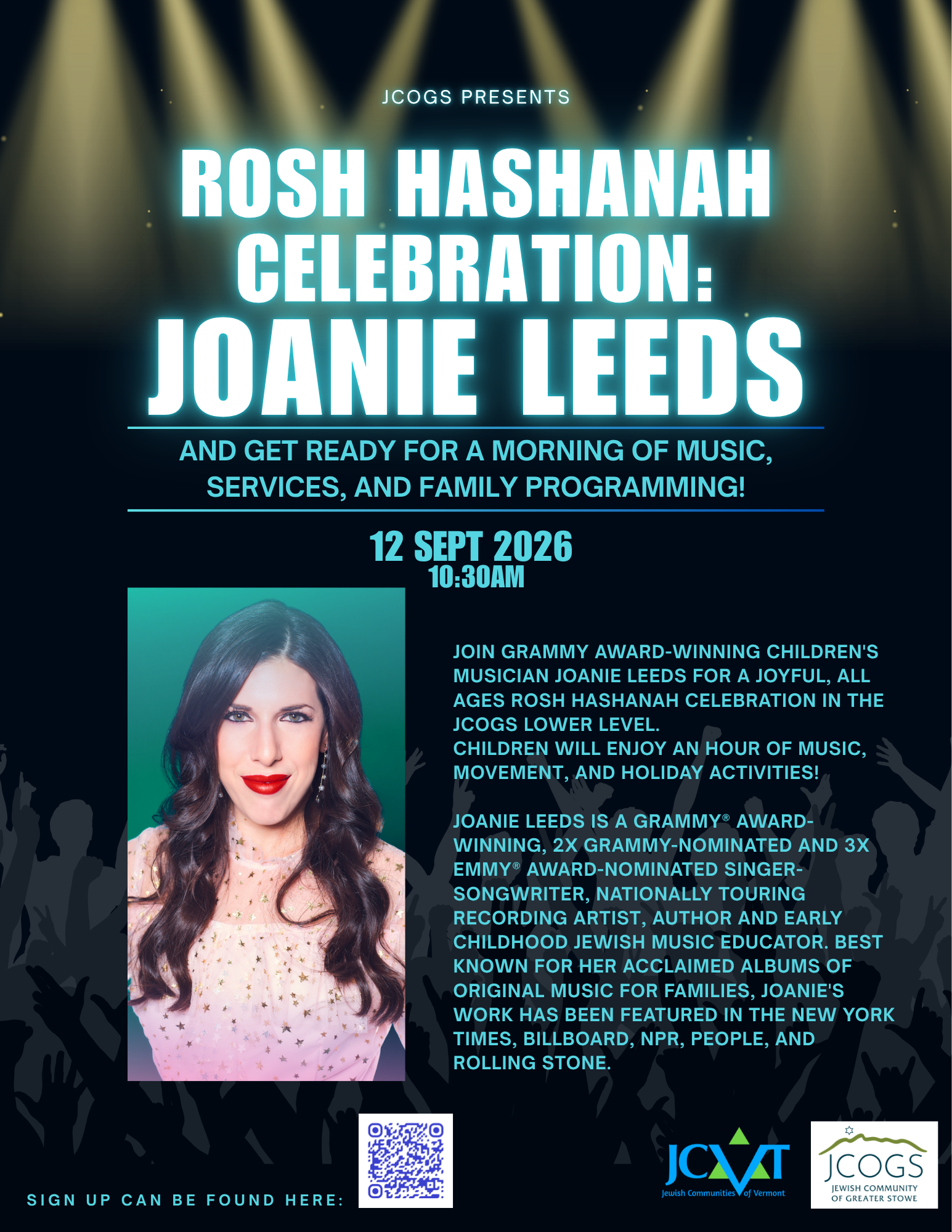 🍎Joanie Leeds Rosh Hashanah Celebration for kids at JCOGS! 