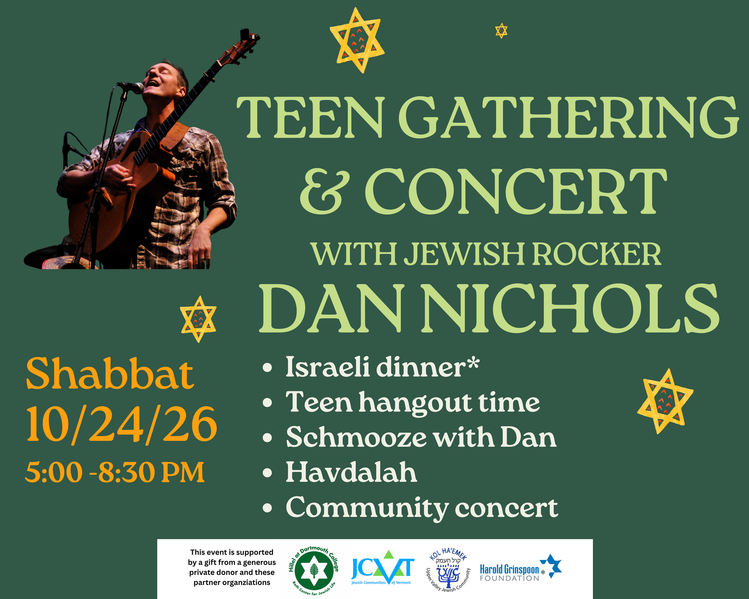 Teen Shabbaton with Jewish Rocker Dan Nichols