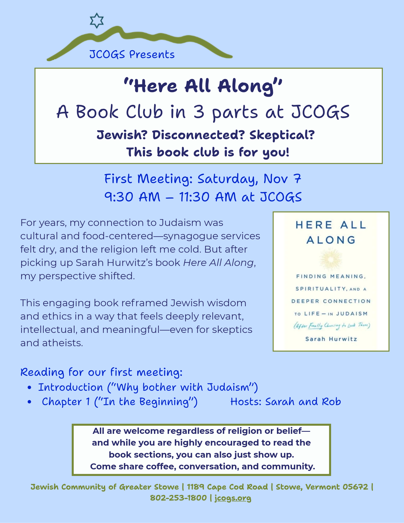 Here All Along: A Book Club in 3 Parts