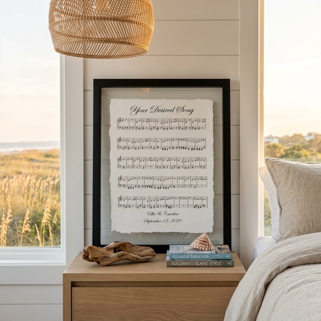 First dance sheet music print on cotton paper - personalized 2nd anniversary gift