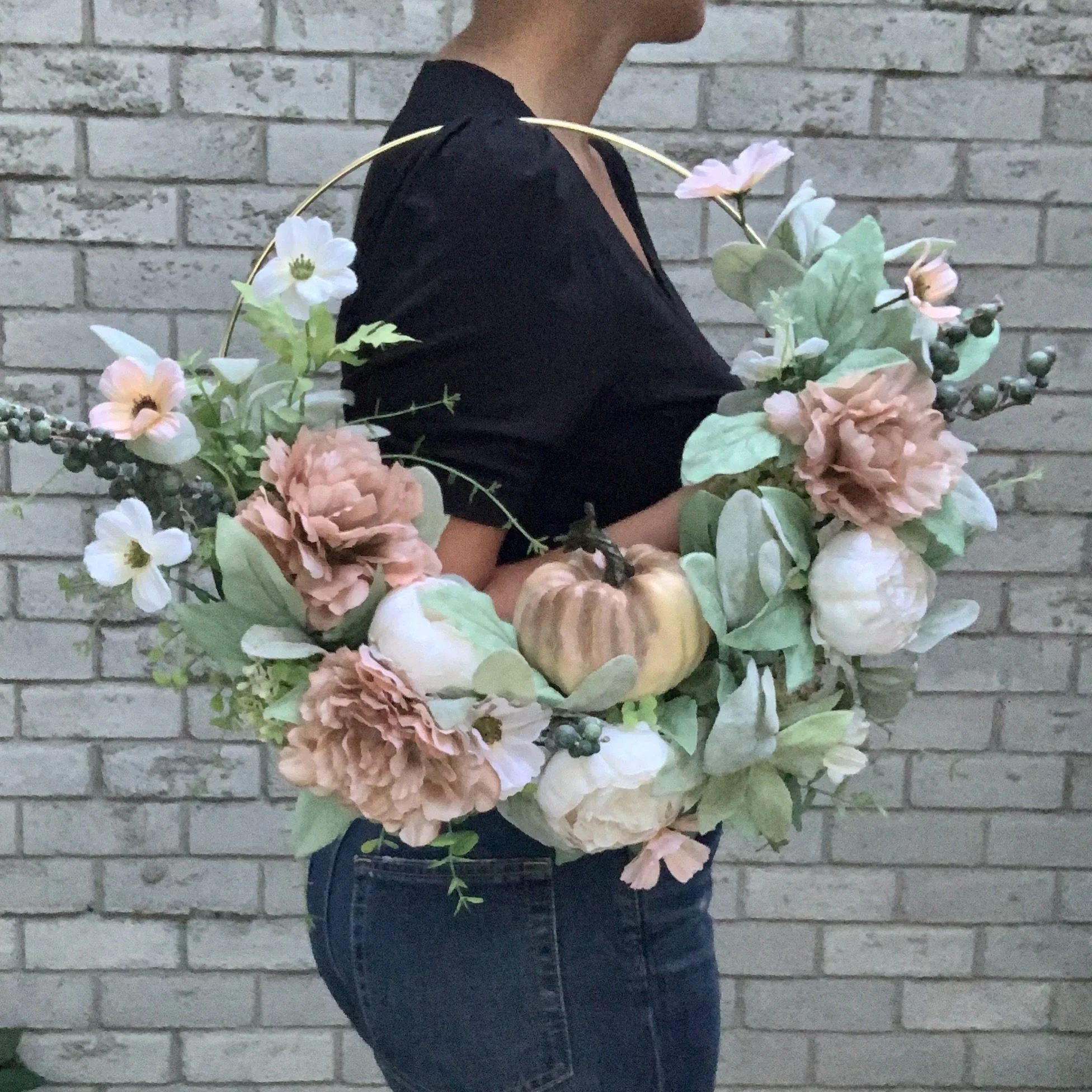 This is Luna - a softer more subtle palette for fall, and of course accented with pumpkins.