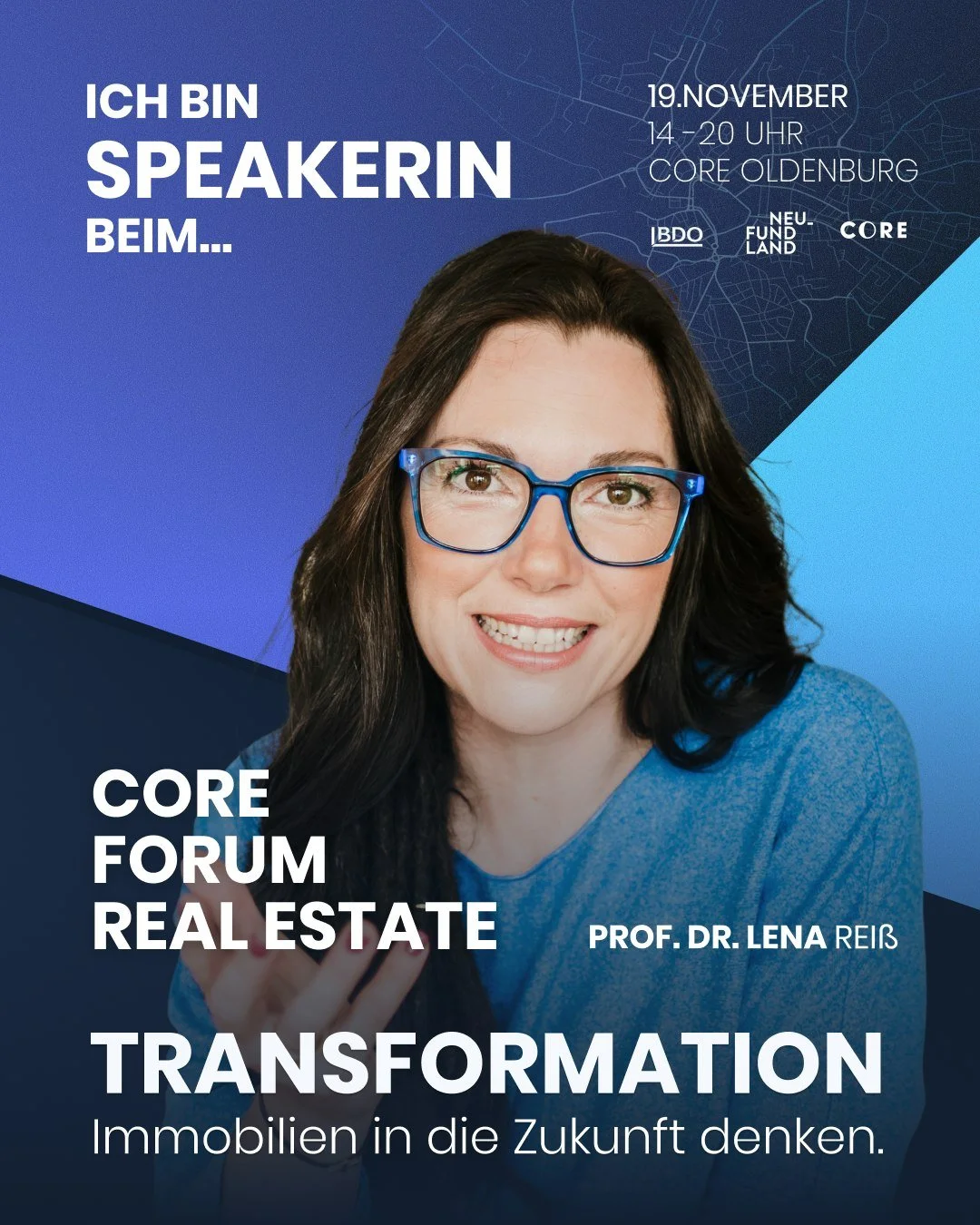 Die erste Speakerin f&uuml;r das CORE FORUM REAL ESTATE 2026 steht fest. 🎤

Wir freuen uns auf Prof. Dr. Lena Rei&szlig; &ndash; Professorin f&uuml;r Nutzerorientierte Immobiliengestaltung und Studiengangsleiterin f&uuml;r Real Estate Management sow