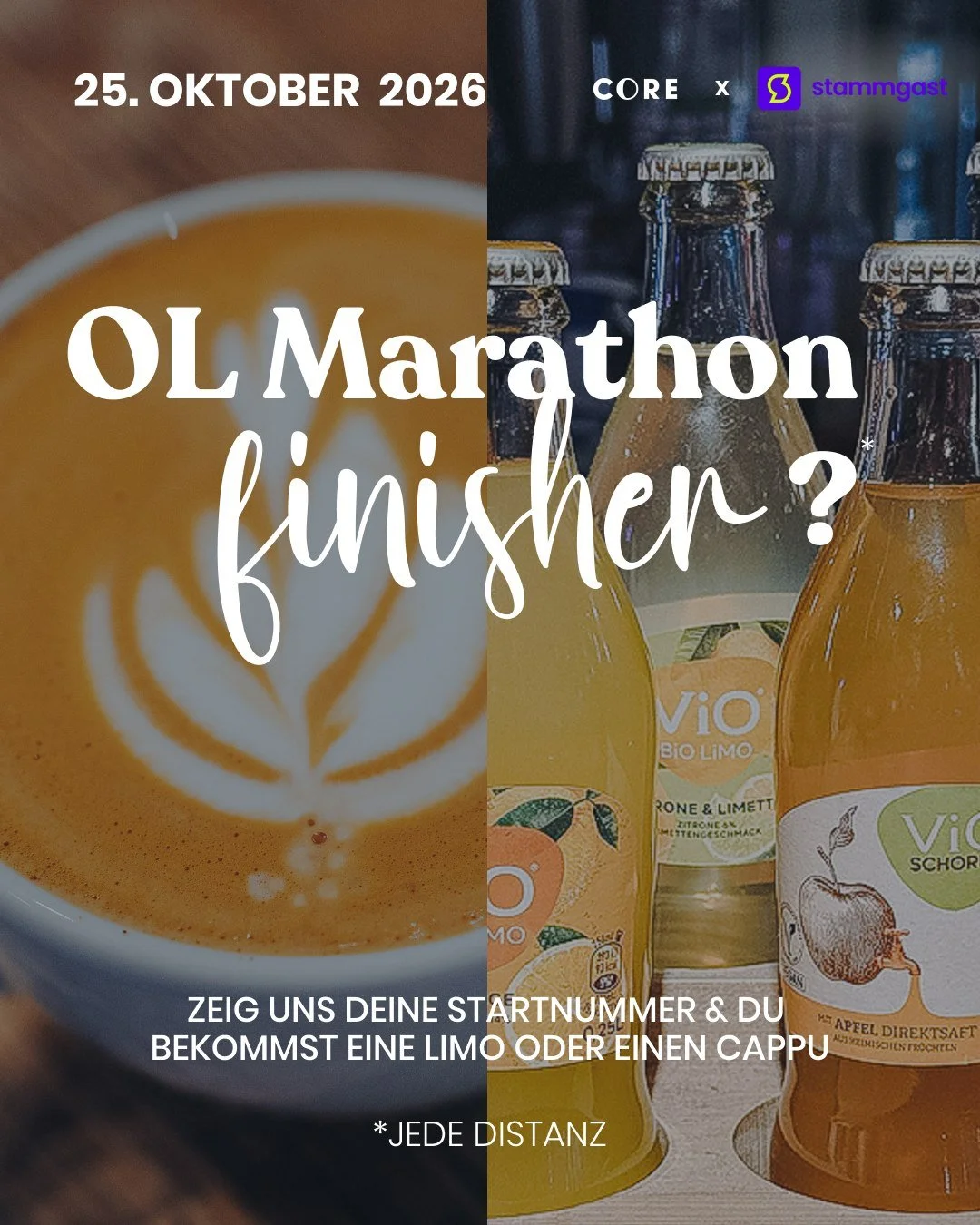 🏃&zwj;♀️🏅 Alle Finisher aufgepasst! 🏅🏃&zwj;♂️

Am 25.10. hei&szlig;t es wieder: Laufschuhe an und ab auf die Strecke beim Oldenburger Marathon! 💪

Egal, welche Distanz Du gemeistert hast, wir feiern Deine Leistung! 🎉

Zeig uns einfach Deine Sta