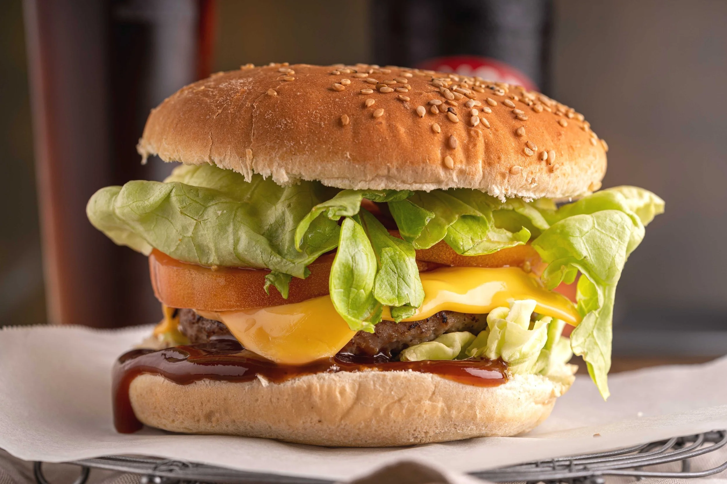 Hamburger food photography