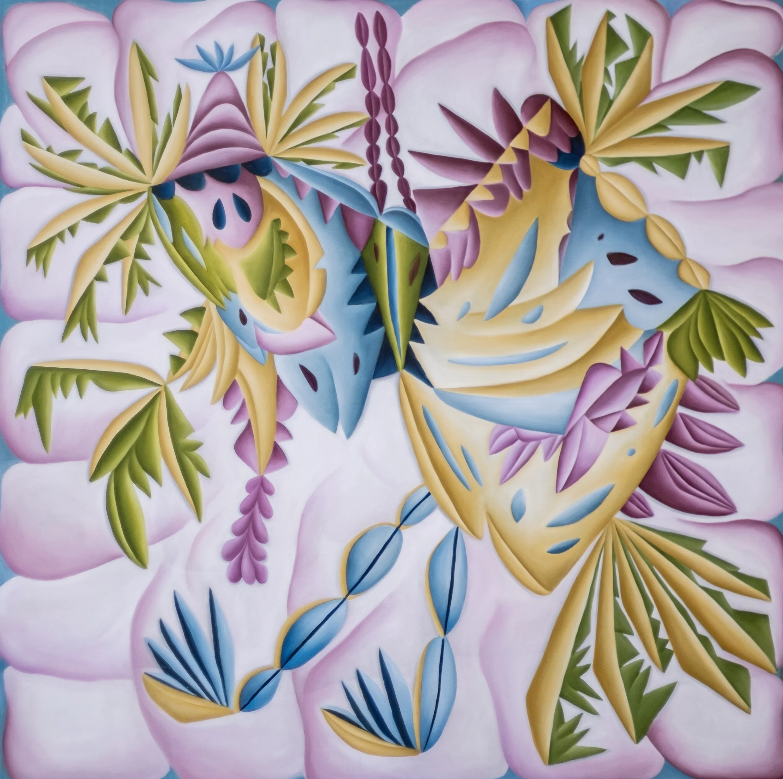 Falamankar Fossil, oil on canvas 180 x 180 cm, 2025