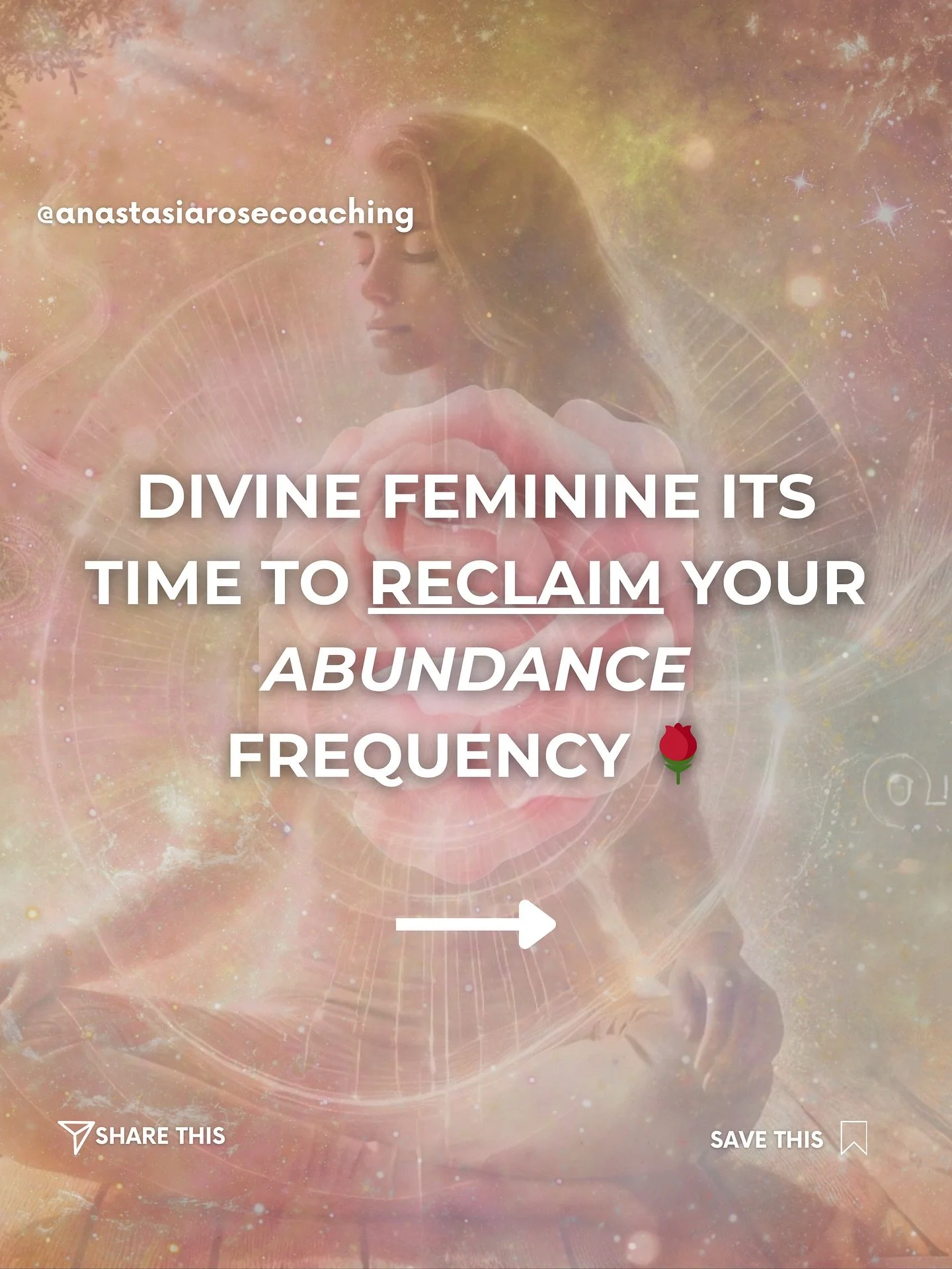 Divine Feminine it&rsquo;s time to reclaim your ABUNDANCE CODES 🌹✨

We are done playing small, we are now fully activating your divine sacred powers &amp; gifts. Stepping into our abundance frequency!

Once you have reclaimed your womb &amp; sacral 