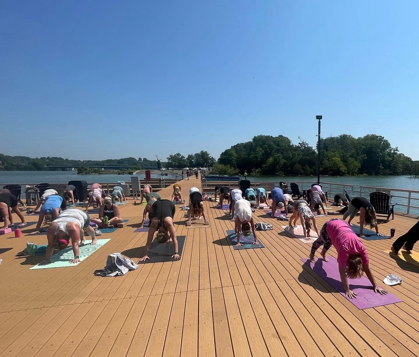 Yoga Practice on the dock