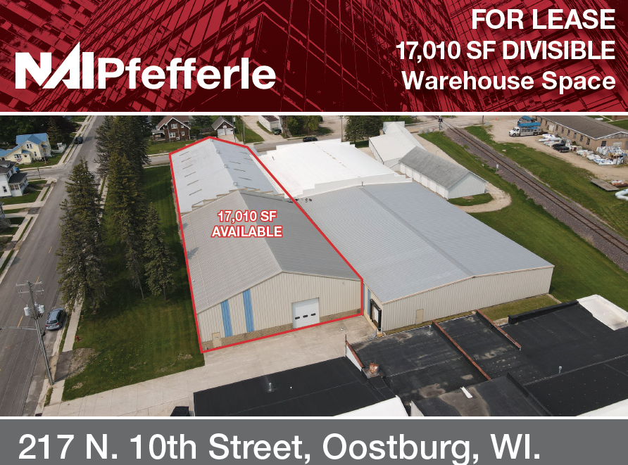17,010 SF Warehouse for Lease (Divisible)