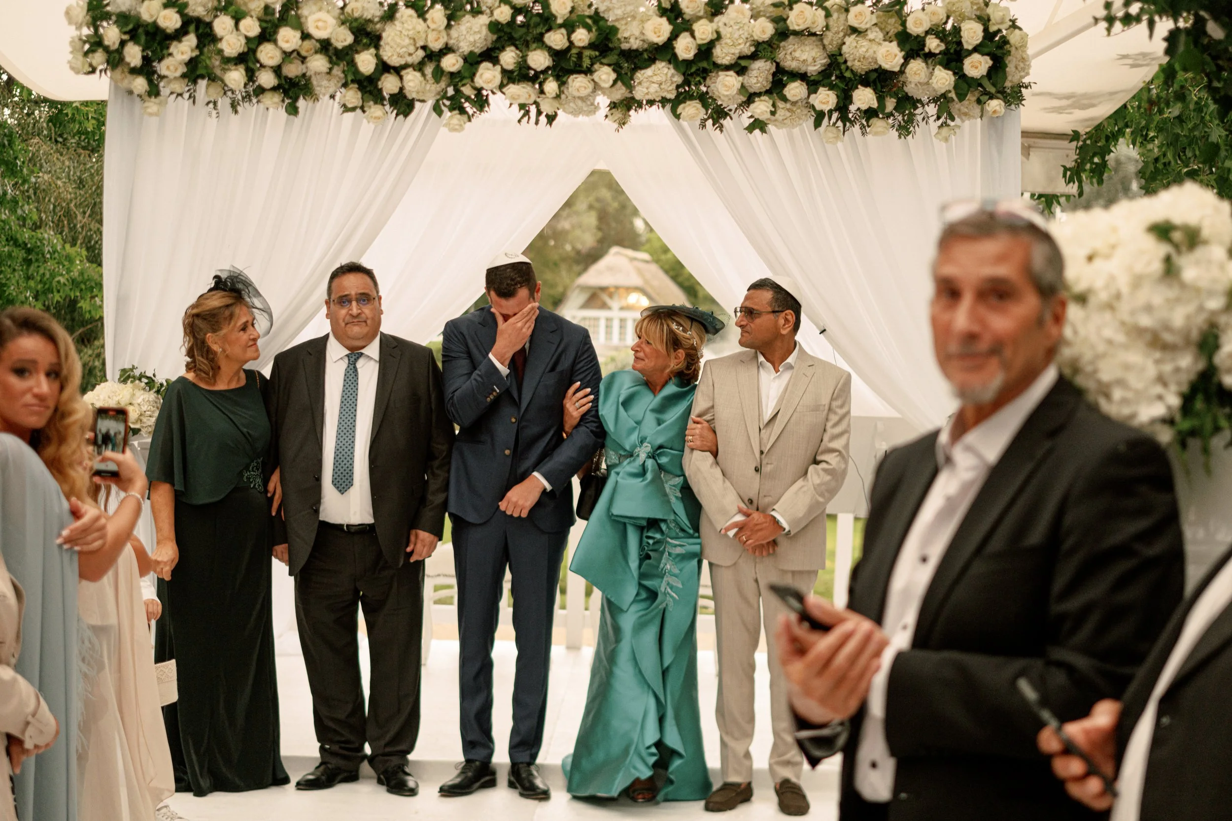 groom in tears as bride walks down the asile