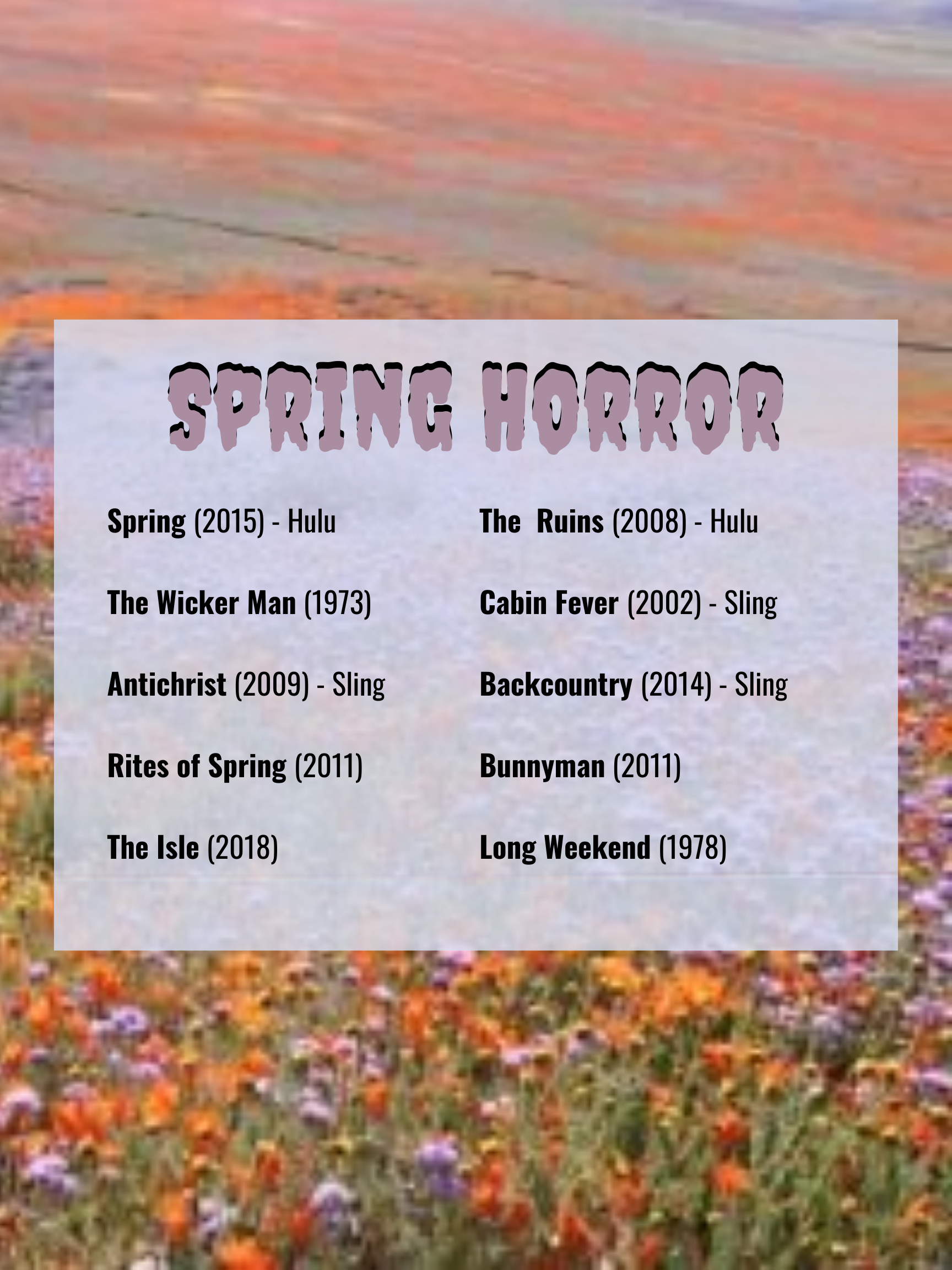 Spring Horror — Crimson + Crown