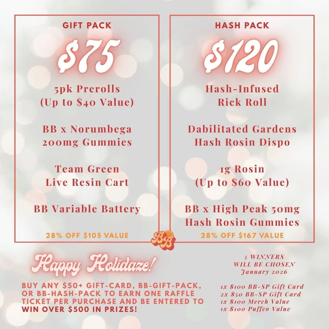 December Deals &amp; Holiday Giving at Beach Boys Cannabis Co.-SOPO 