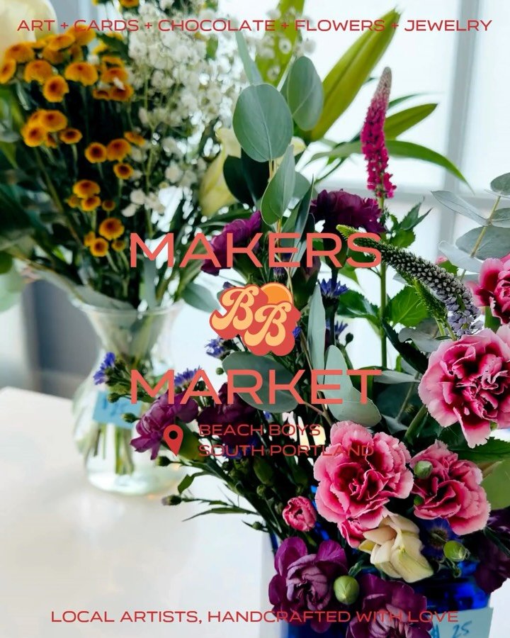 Mother&rsquo;s Day Makers Market @ BB South Portland 🌸 shop local art, jewelry, chocolate, flowers + more &mdash; all made by Maine artists and sold directly by them (cash + venmo accepted for pop-ups)

📍 Beach Boys South Portland, May 1 &ndash; Ma