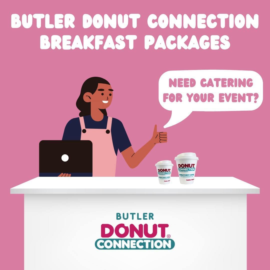 Do you still need catering for your event? Ordering a Donut Connection breakfast package is as easy as 1-2-3!

1: Call Butler Donut Connection at (724) 670-2800 or swing by our shop.

2: Fill out our easy-peasy order form.

3: Sit back, relax, and en