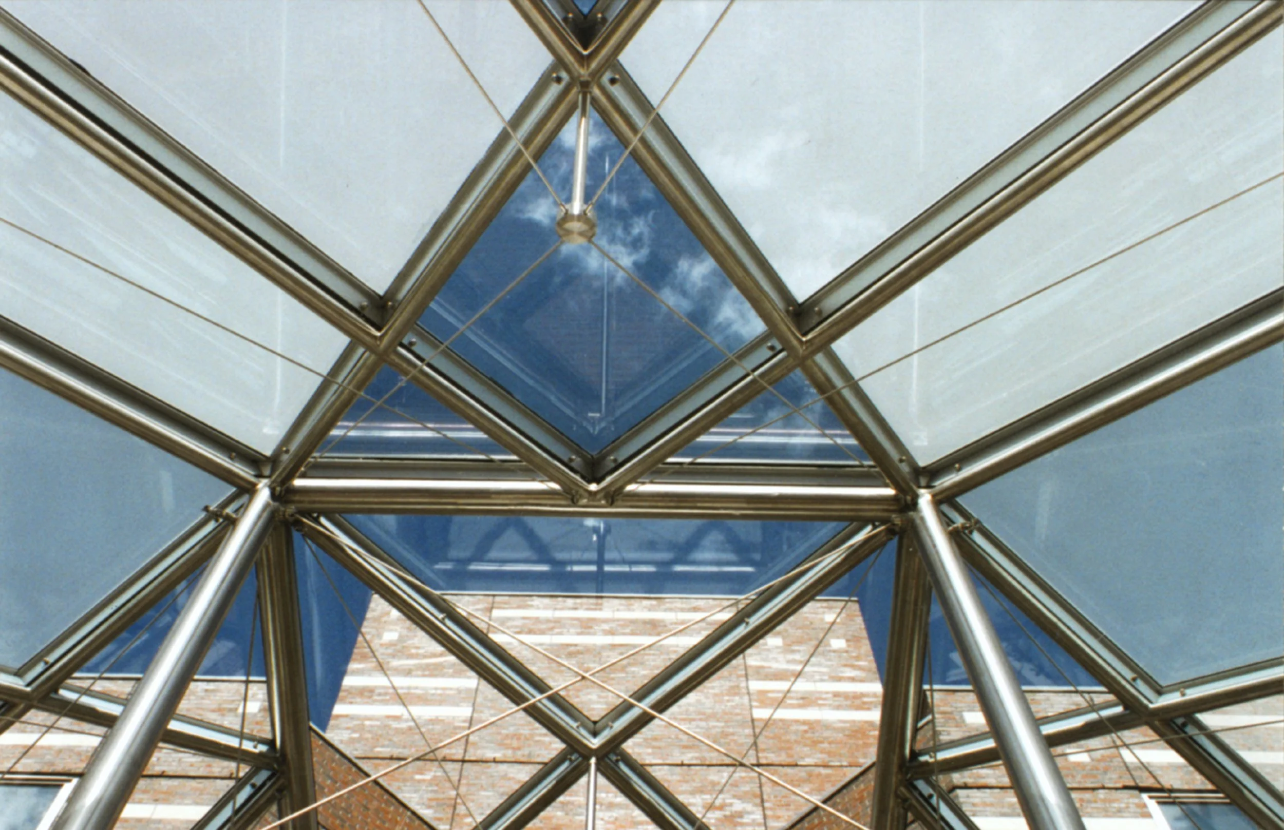 Baker Hall Plaza Glass Structure Detail