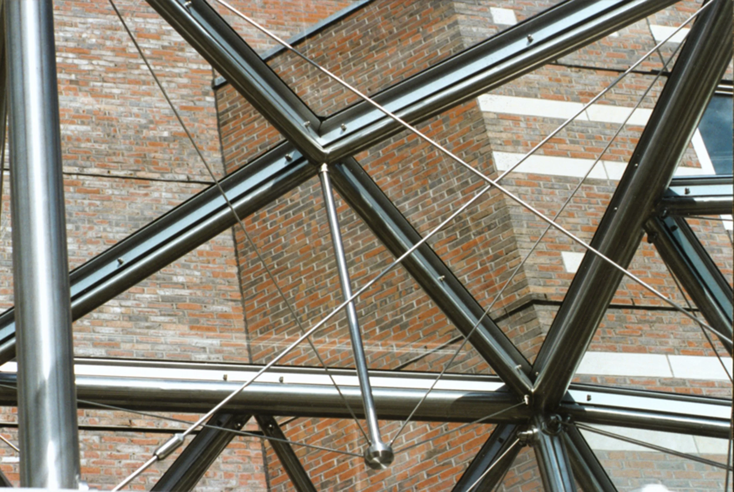 Baker Hall Plaza Glass Structure Detail