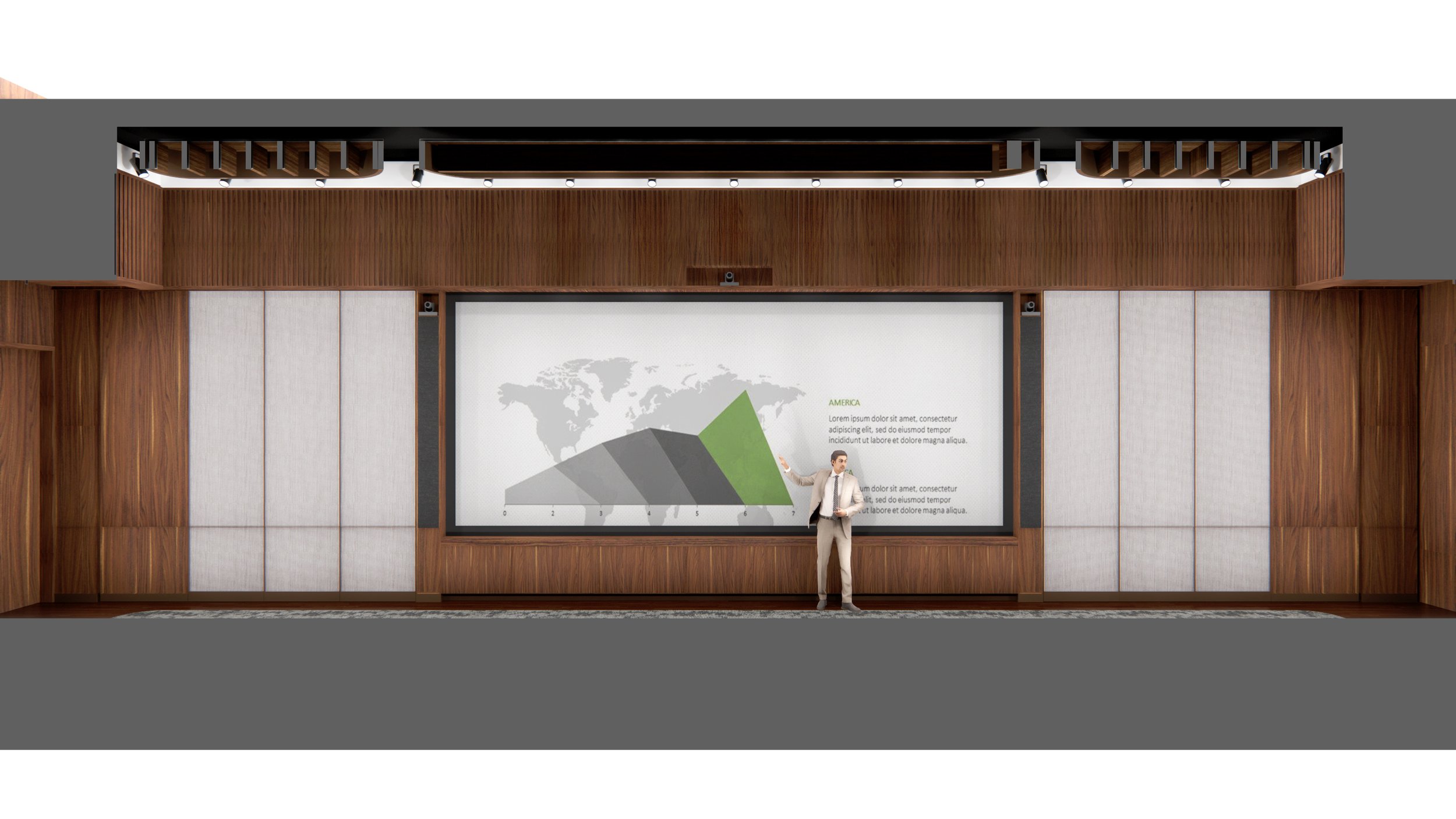 Front Wall Elevation (Blackboards Concealed)