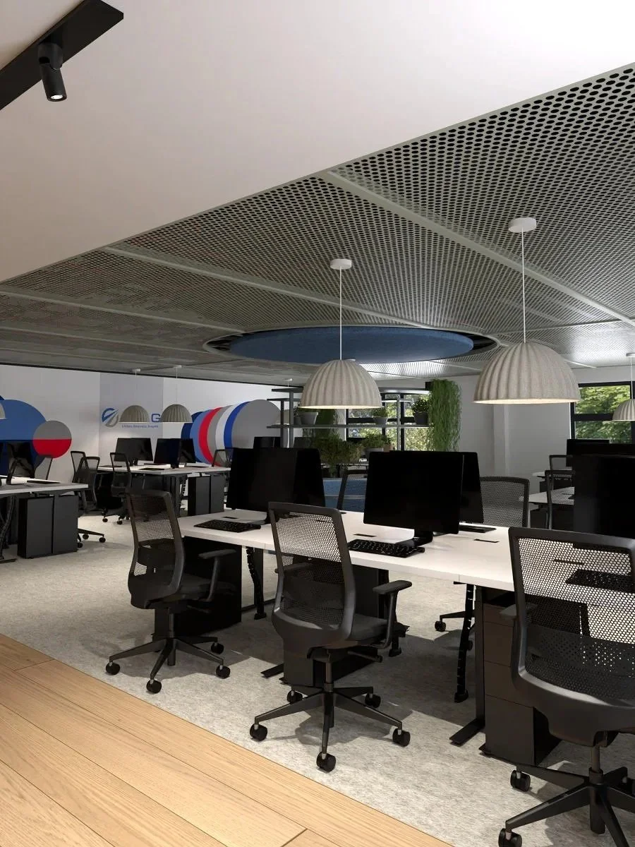 Open plan desking space design Workplace design project office design project workplace design studio oxfordshire