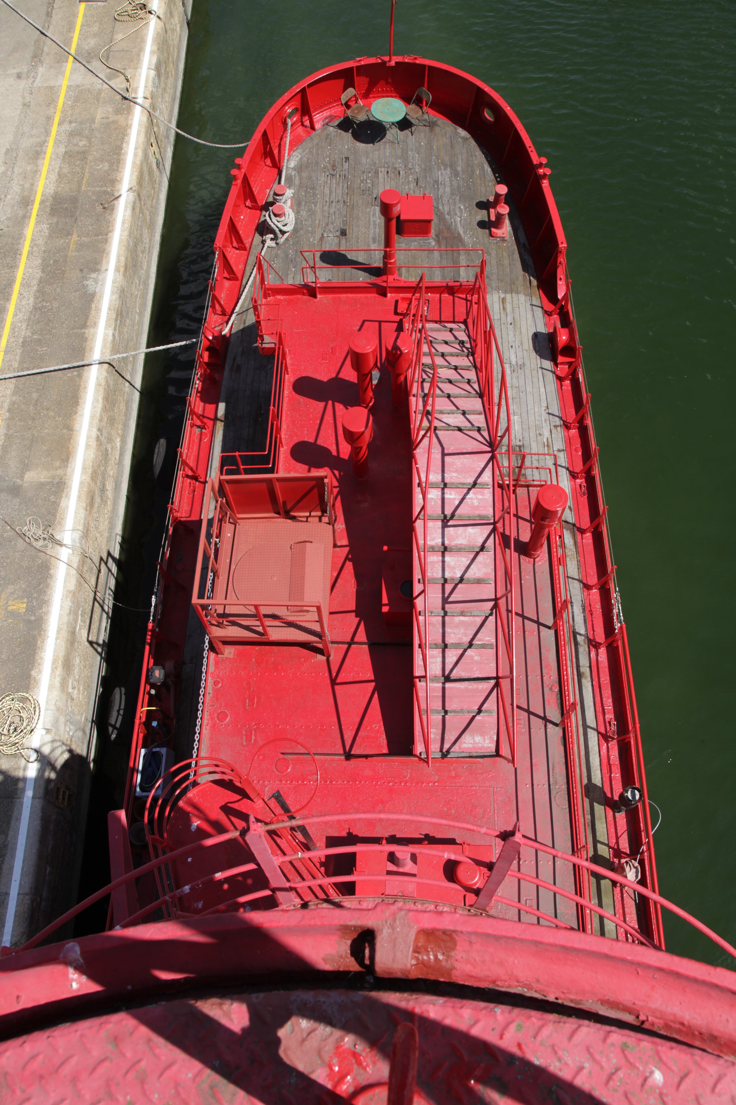 The view aft from the tower