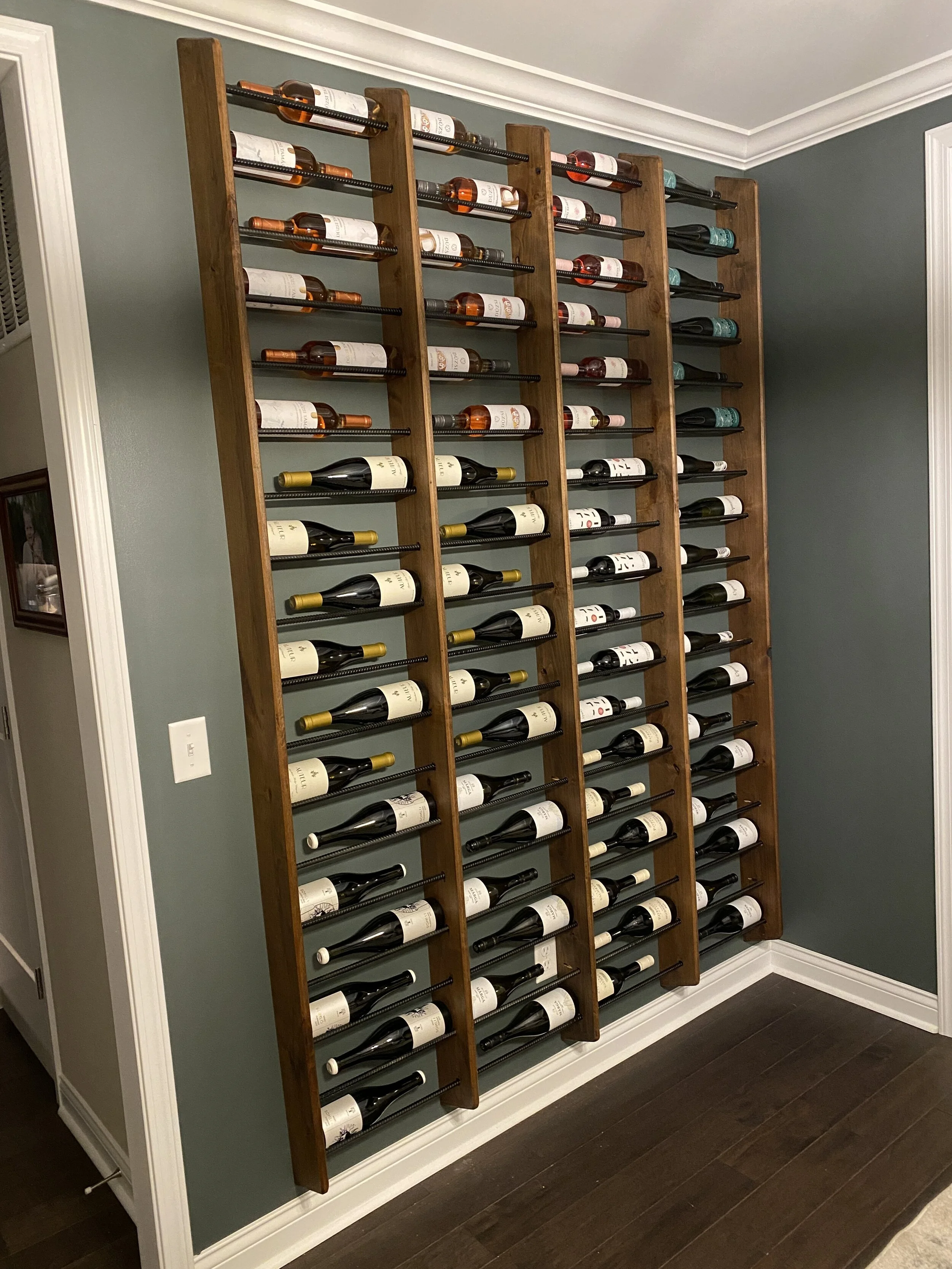 Wall Mounted Wine Display — Guardian Wood Craft