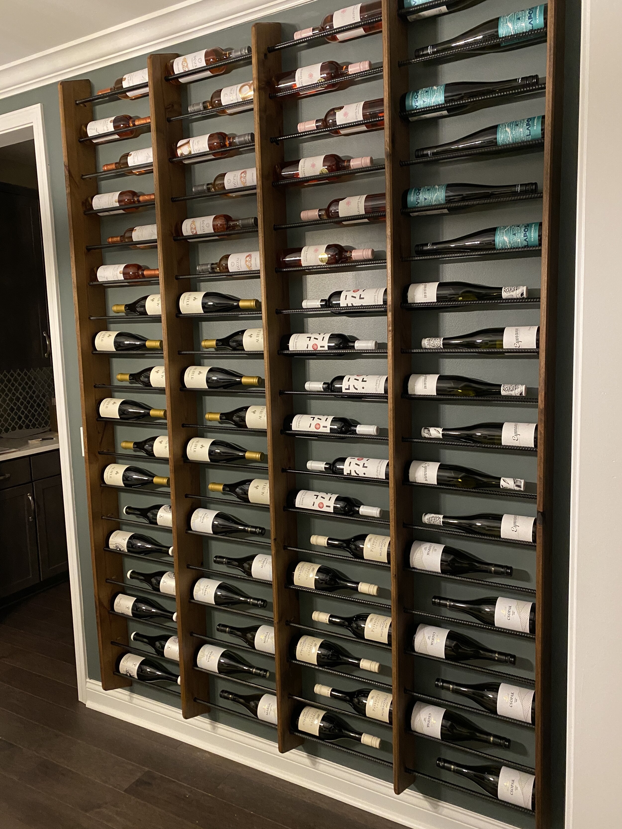 Wall Mounted Wine Display — Guardian Wood Craft