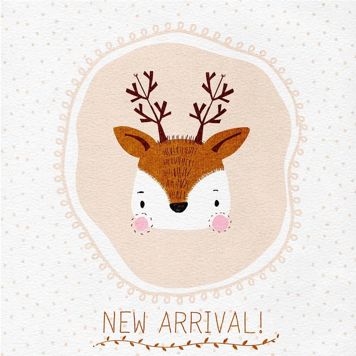 Cute deer baby card, new arrival