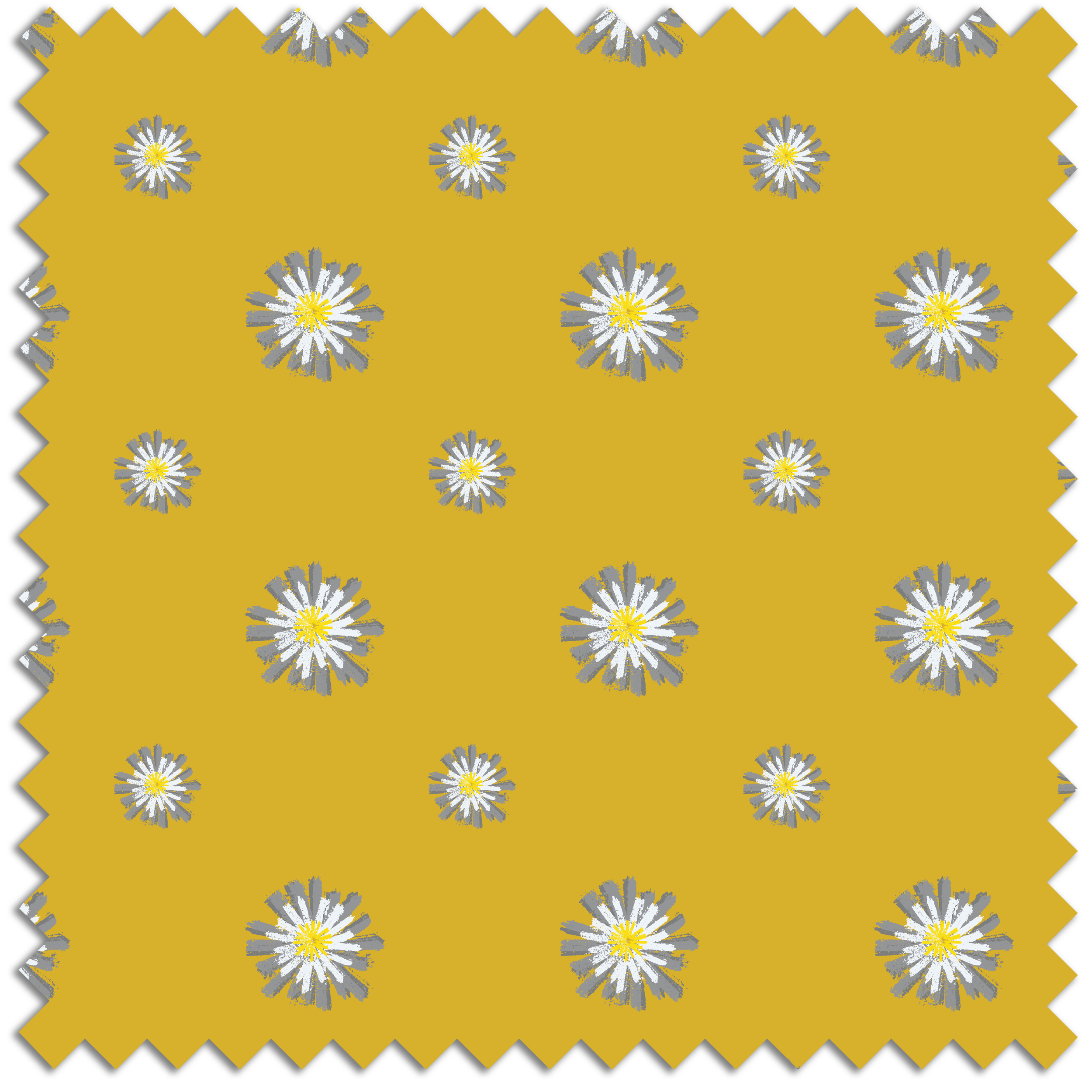 Woodland daisies on mustard