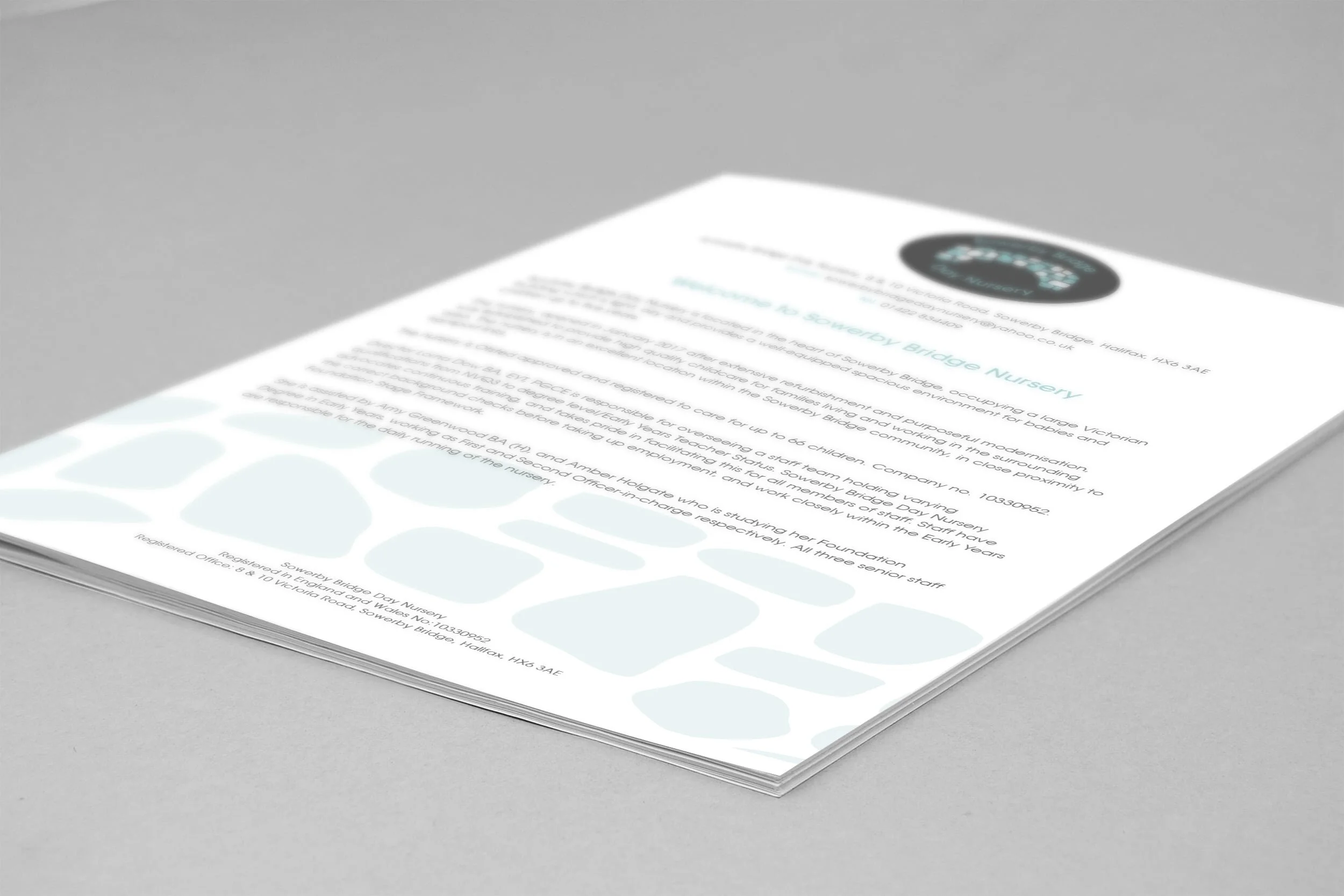 Sowerby Bridge Day Nursery stationery