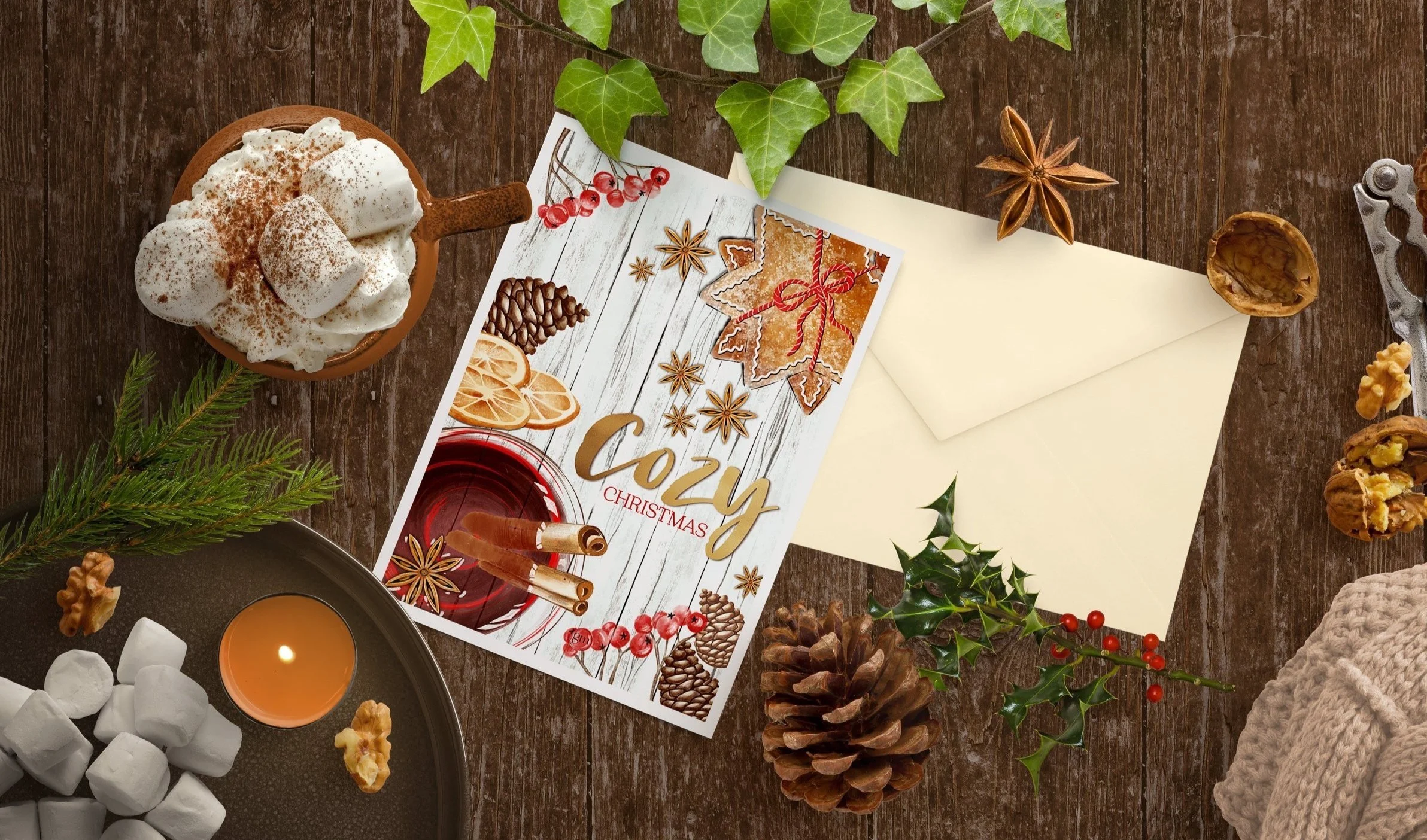 cozy christmas card
