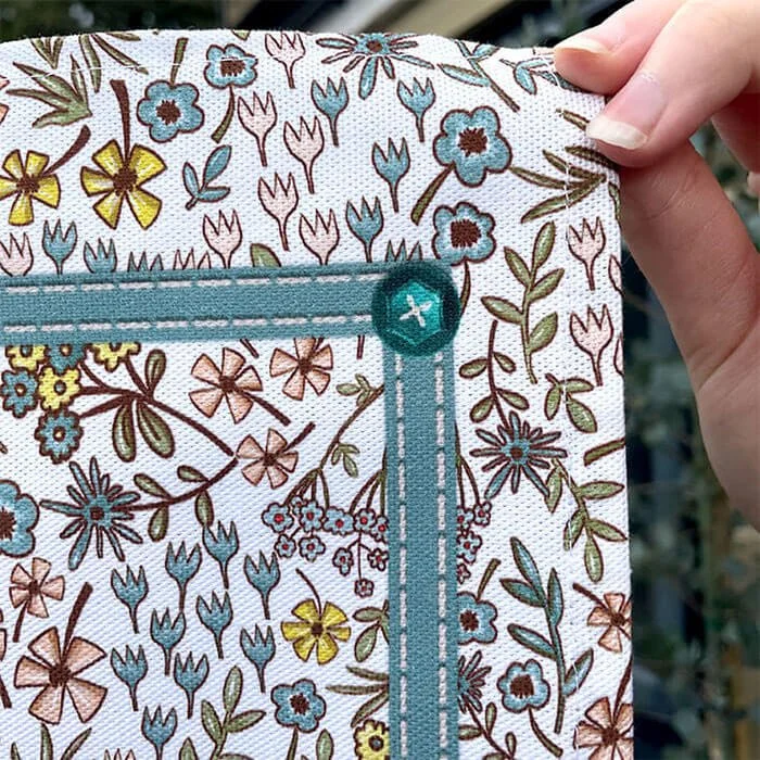 100% cotton tea towel with fun floral design