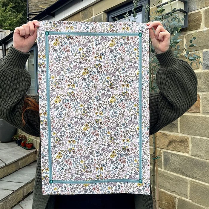 Ditsy floral kitchen dish towel