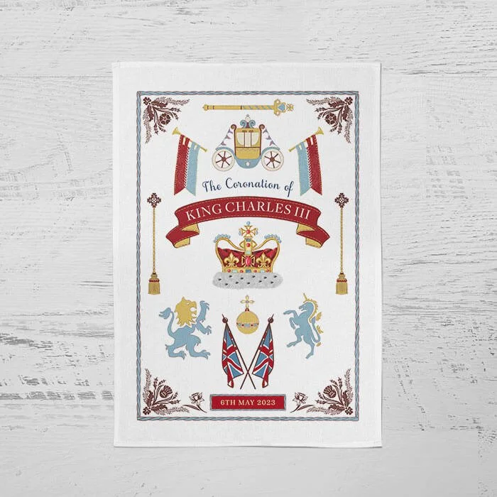Tea Towel Coronation King Charles