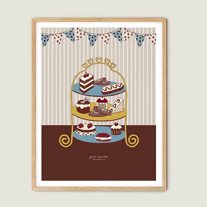modern food stand wall art