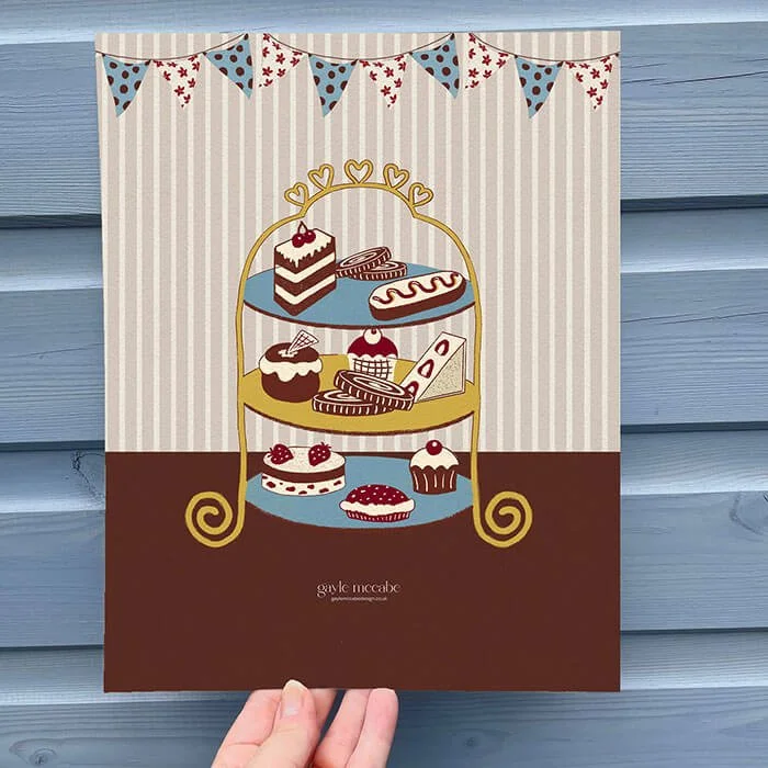 Vintage cafe food wall art