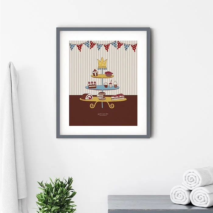 Cafe food stand wall poster