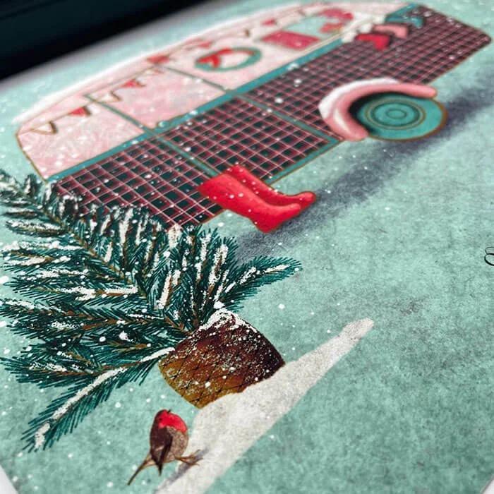 Winter caravan wall print