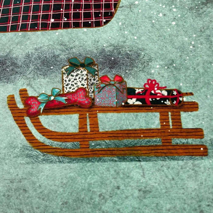 Winter sledge wall poster