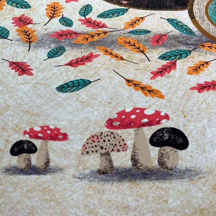 Autumn fal mushrooms wall art