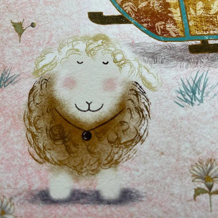 Cute spring sheep
