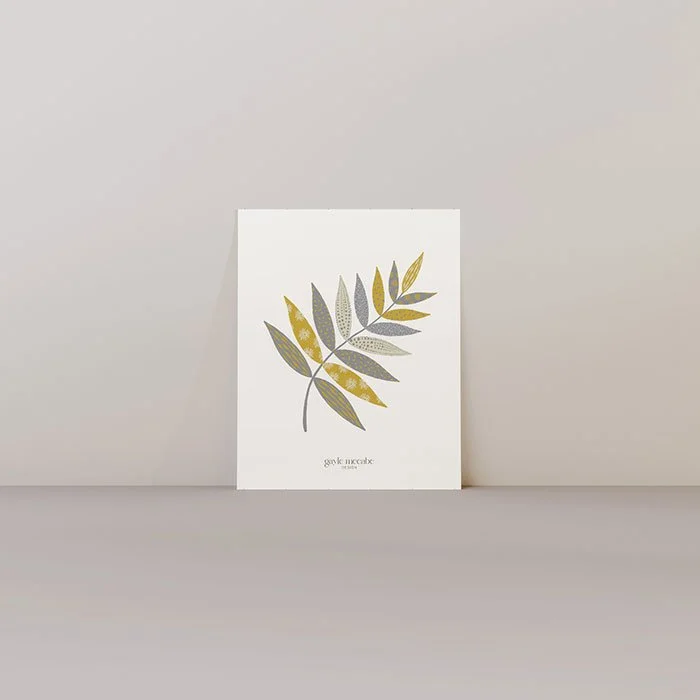Minimalist leaf wall print